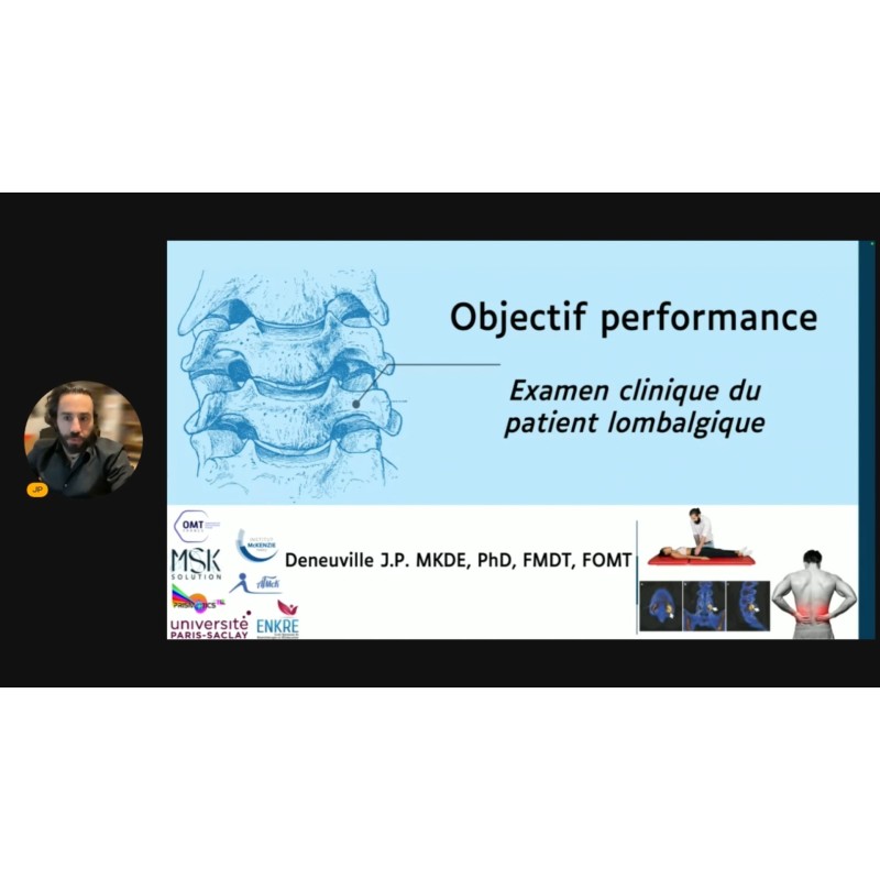 Examen clinique du patient lombalgique avec Jean-Philippe Deneuville