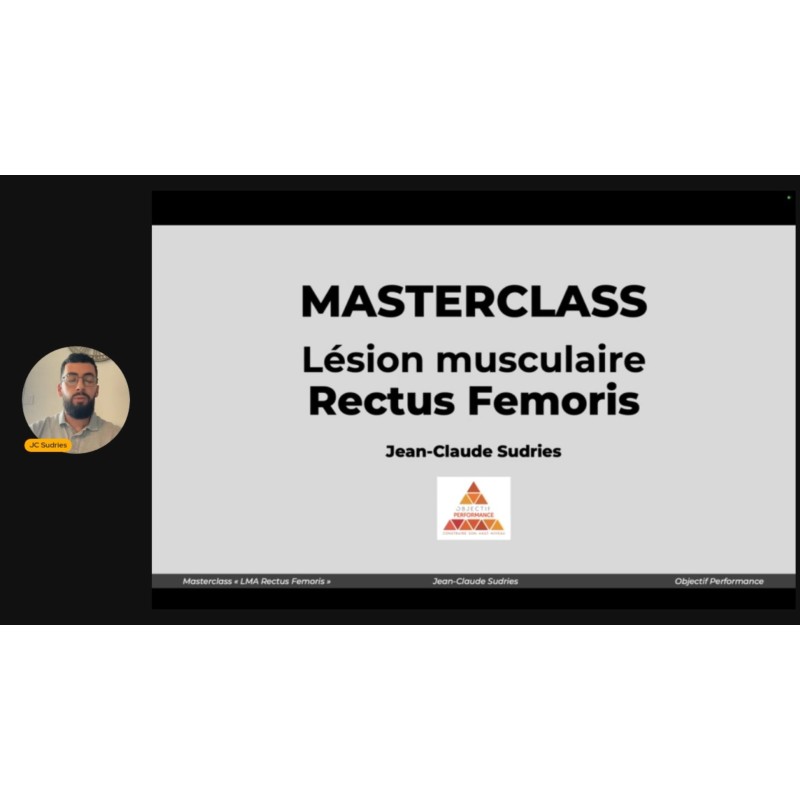 Lésion musculaire du rectus femoris avec Jean-Claude Sudries